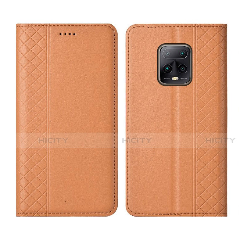 Custodia Portafoglio In Pelle Cover con Supporto L02 per Xiaomi Redmi 10X Pro 5G Arancione