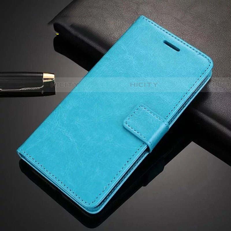 Custodia Portafoglio In Pelle Cover con Supporto L02 per Xiaomi Redmi 8A Cielo Blu