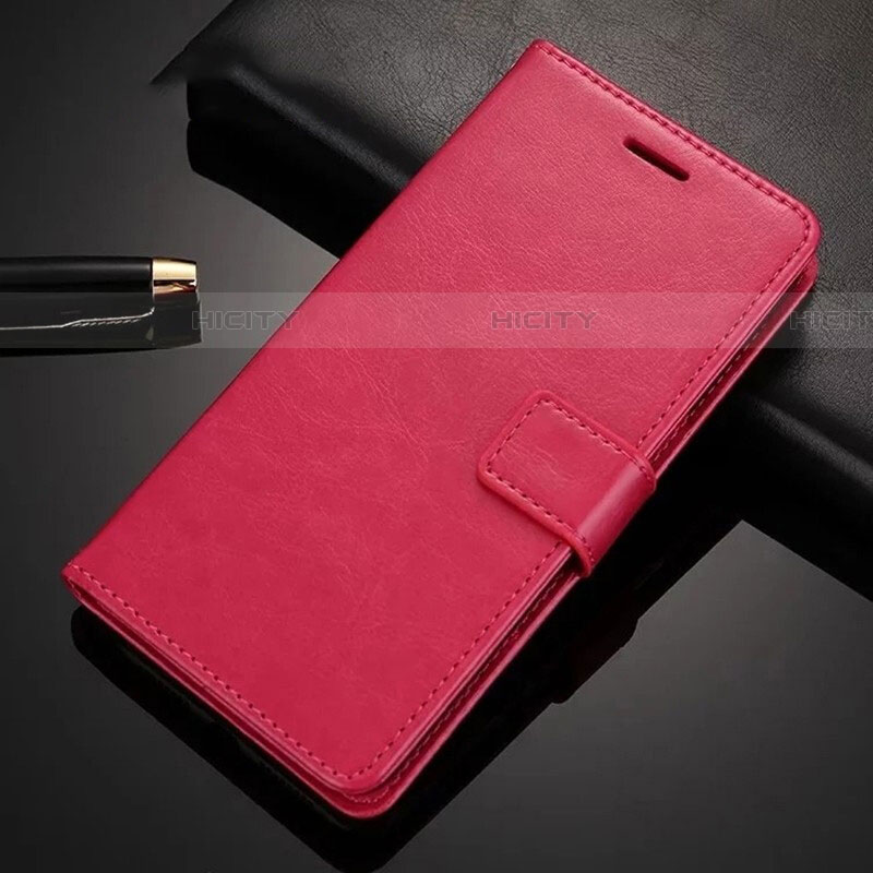 Custodia Portafoglio In Pelle Cover con Supporto L02 per Xiaomi Redmi 8A Rosa Caldo