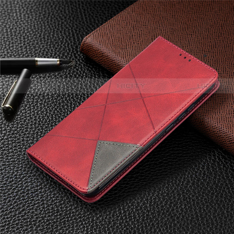 Custodia Portafoglio In Pelle Cover con Supporto L02 per Xiaomi Redmi 9 India Rosso