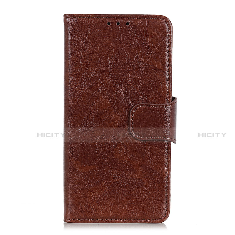 Custodia Portafoglio In Pelle Cover con Supporto L02 per Xiaomi Redmi 9 Marrone