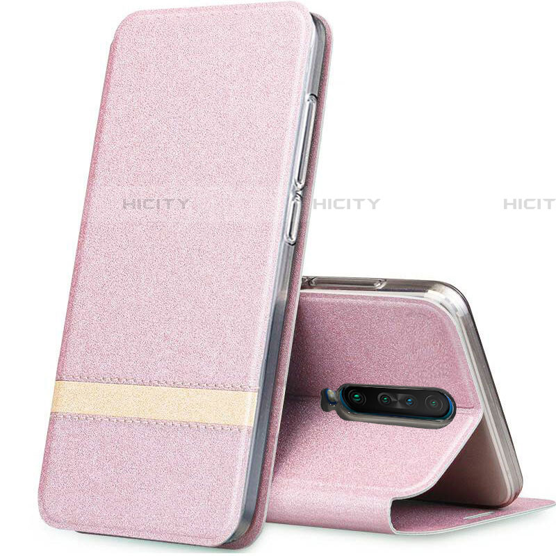 Custodia Portafoglio In Pelle Cover con Supporto L02 per Xiaomi Redmi K30i 5G Oro Rosa