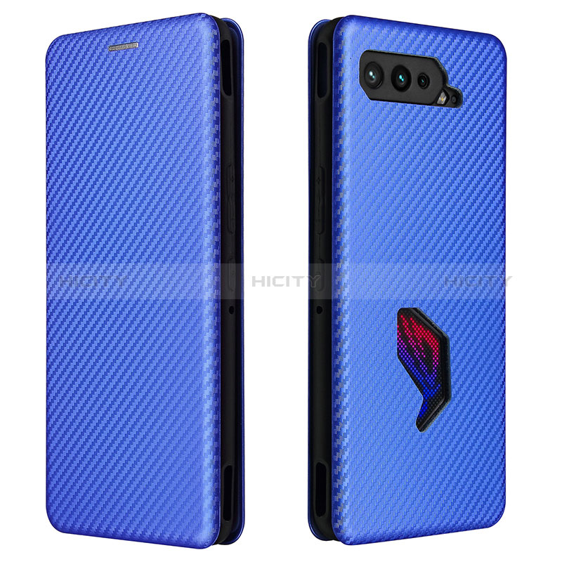 Custodia Portafoglio In Pelle Cover con Supporto L02Z per Asus ROG Phone 5 Ultimate Blu