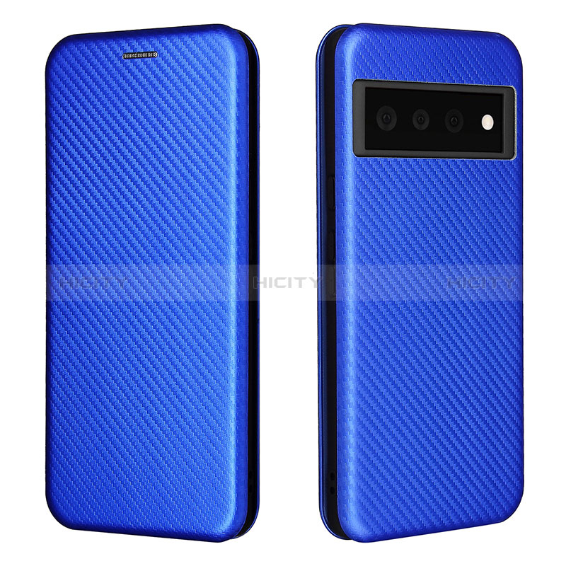 Custodia Portafoglio In Pelle Cover con Supporto L02Z per Google Pixel 6 Pro 5G Blu