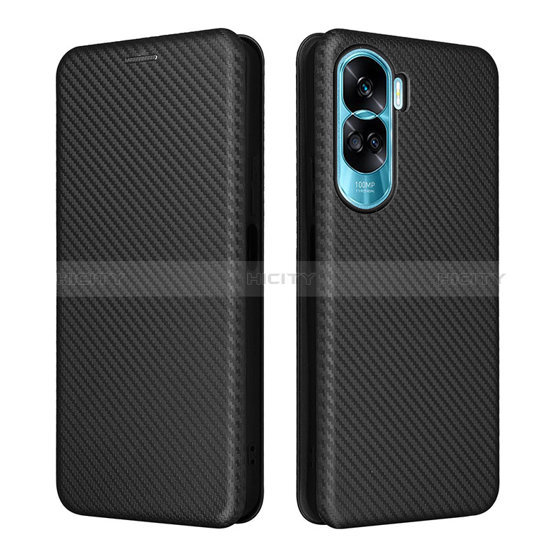 Custodia Portafoglio In Pelle Cover con Supporto L02Z per Huawei Honor 90 Lite 5G Nero