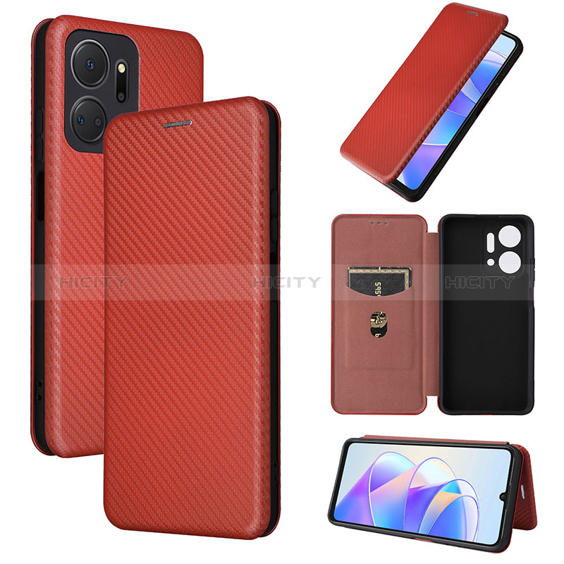 Custodia Portafoglio In Pelle Cover con Supporto L02Z per Huawei Honor X7a