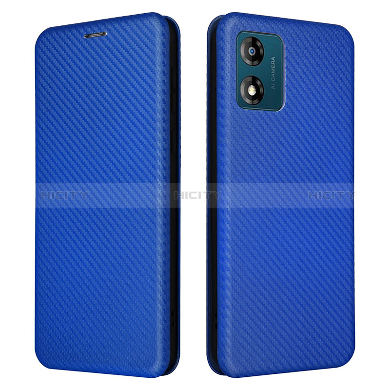 Custodia Portafoglio In Pelle Cover con Supporto L02Z per Motorola Moto E13 Blu