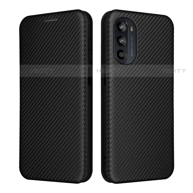 Custodia Portafoglio In Pelle Cover con Supporto L02Z per Motorola Moto Edge (2022) 5G Nero