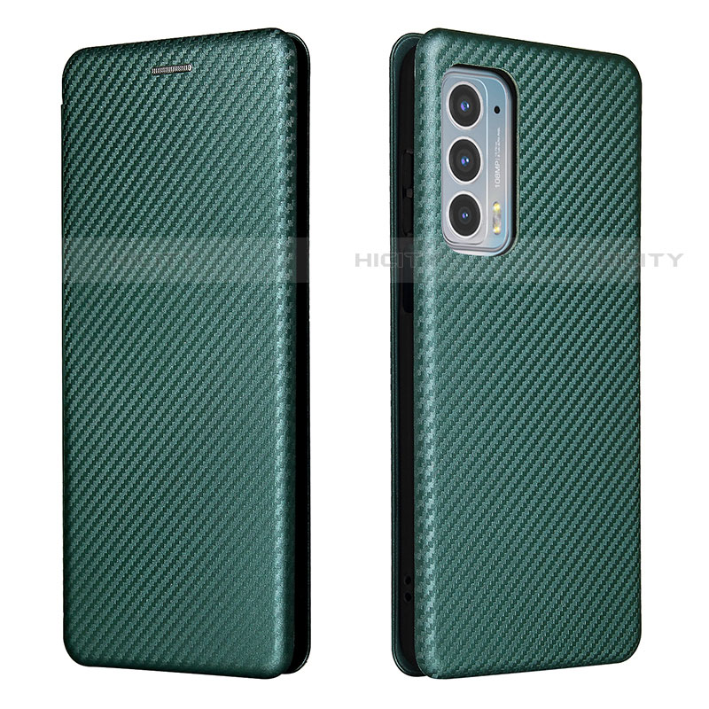 Custodia Portafoglio In Pelle Cover con Supporto L02Z per Motorola Moto Edge Lite 5G Verde