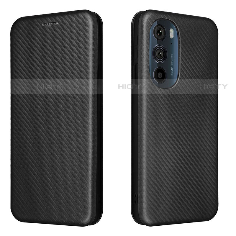 Custodia Portafoglio In Pelle Cover con Supporto L02Z per Motorola Moto Edge Plus (2022) 5G Nero