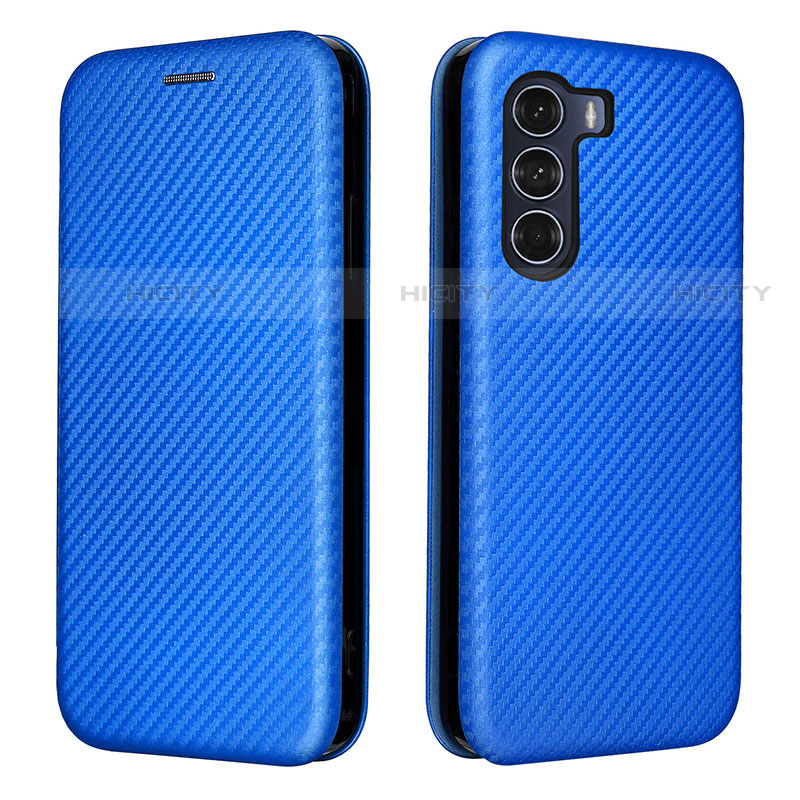 Custodia Portafoglio In Pelle Cover con Supporto L02Z per Motorola Moto Edge S30 5G Blu