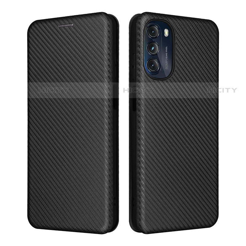 Custodia Portafoglio In Pelle Cover con Supporto L02Z per Motorola Moto G 5G (2022) Nero