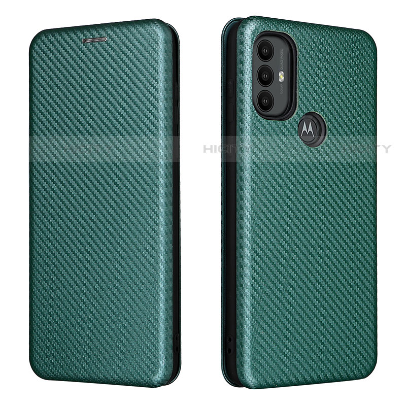 Custodia Portafoglio In Pelle Cover con Supporto L02Z per Motorola Moto G Power (2022) Verde