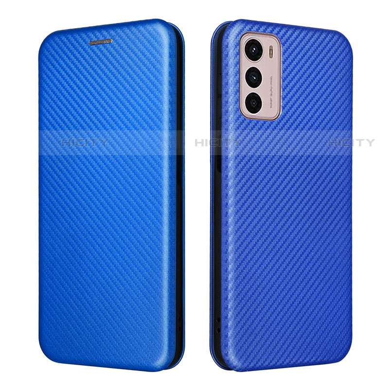 Custodia Portafoglio In Pelle Cover con Supporto L02Z per Motorola Moto G42 Blu