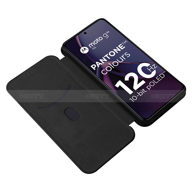 Custodia Portafoglio In Pelle Cover con Supporto L02Z per Motorola Moto G84  5G Marrone