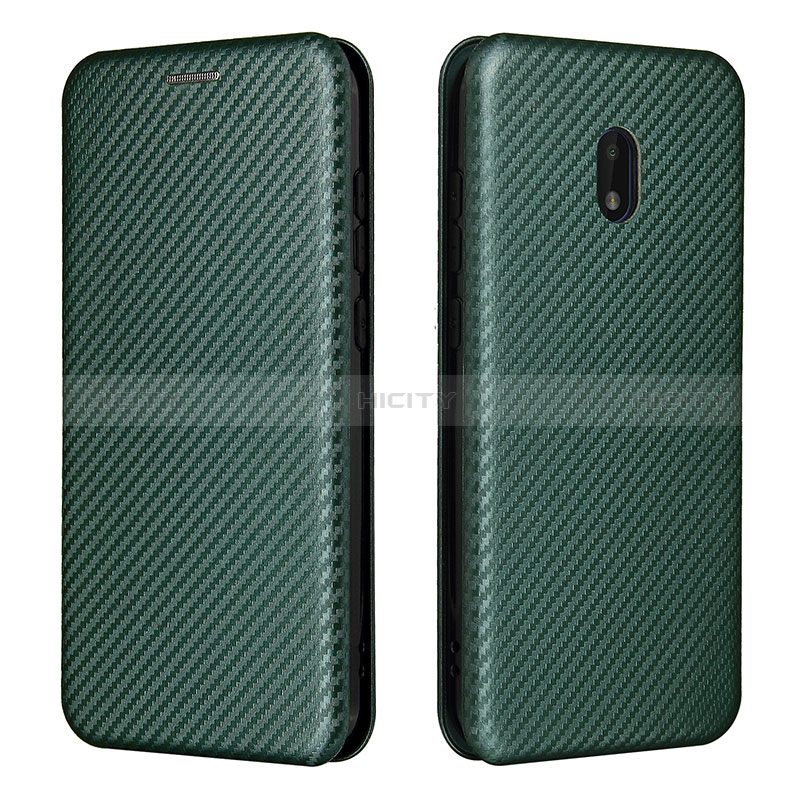 Custodia Portafoglio In Pelle Cover con Supporto L02Z per Nokia C01 Plus Verde