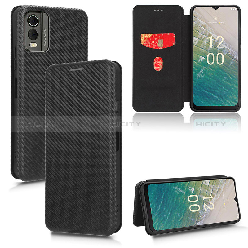 Custodia Portafoglio In Pelle Cover con Supporto L02Z per Nokia C32