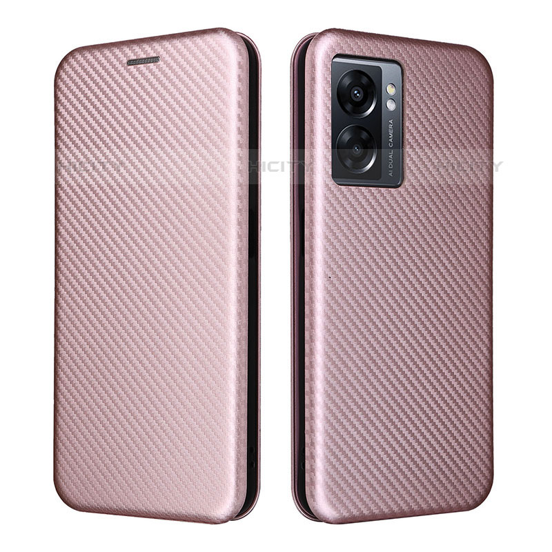 Custodia Portafoglio In Pelle Cover con Supporto L02Z per OnePlus Nord N300 5G Oro Rosa