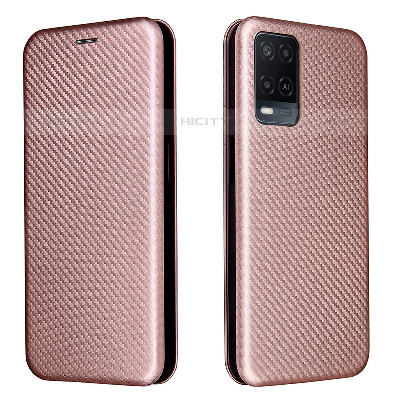 Custodia Portafoglio In Pelle Cover con Supporto L02Z per Oppo A54 4G Oro Rosa