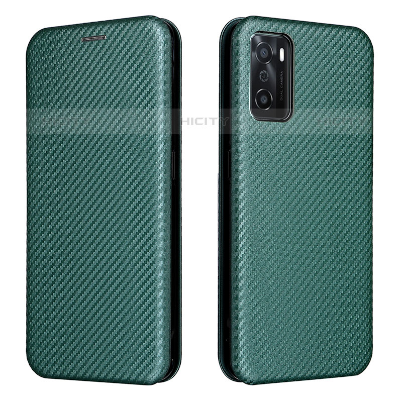 Custodia Portafoglio In Pelle Cover con Supporto L02Z per Oppo A55S 5G Verde