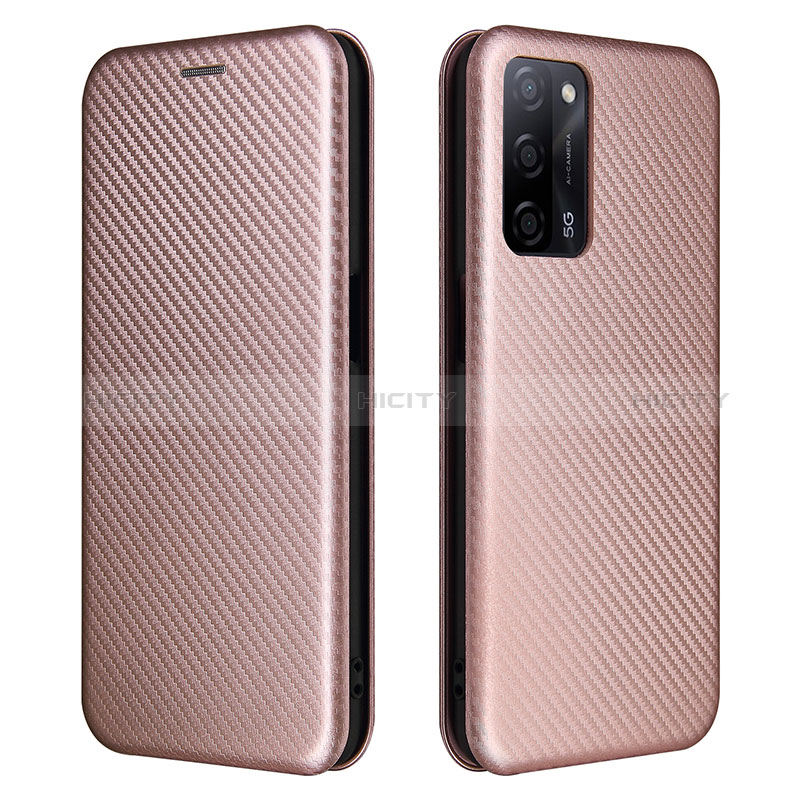 Custodia Portafoglio In Pelle Cover con Supporto L02Z per Oppo A56 5G Oro Rosa