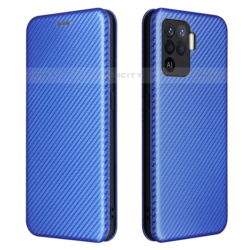 Custodia Portafoglio In Pelle Cover con Supporto L02Z per Oppo A94 4G Blu