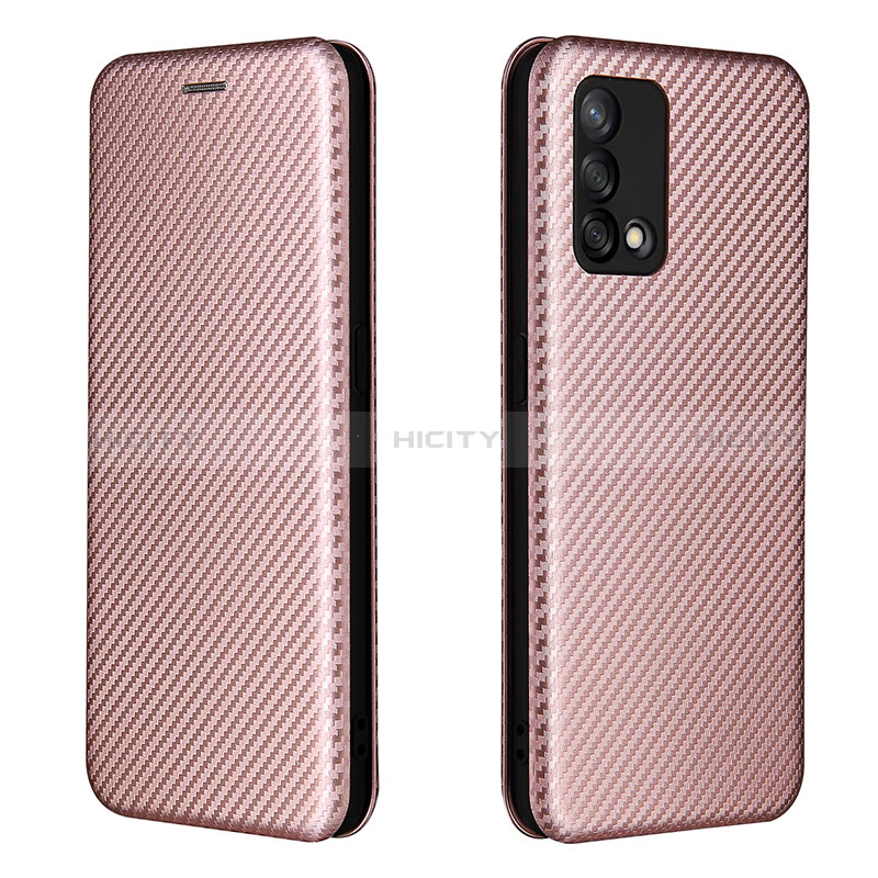 Custodia Portafoglio In Pelle Cover con Supporto L02Z per Oppo A95 4G Oro Rosa