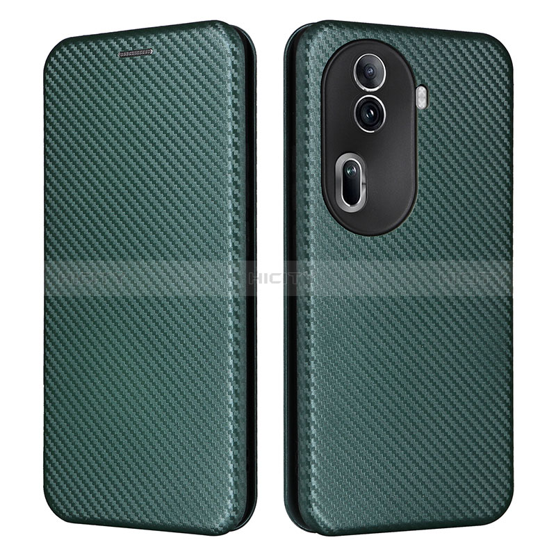 Custodia Portafoglio In Pelle Cover con Supporto L02Z per Oppo Reno11 Pro 5G Verde