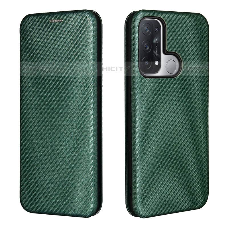 Custodia Portafoglio In Pelle Cover con Supporto L02Z per Oppo Reno5 A Verde