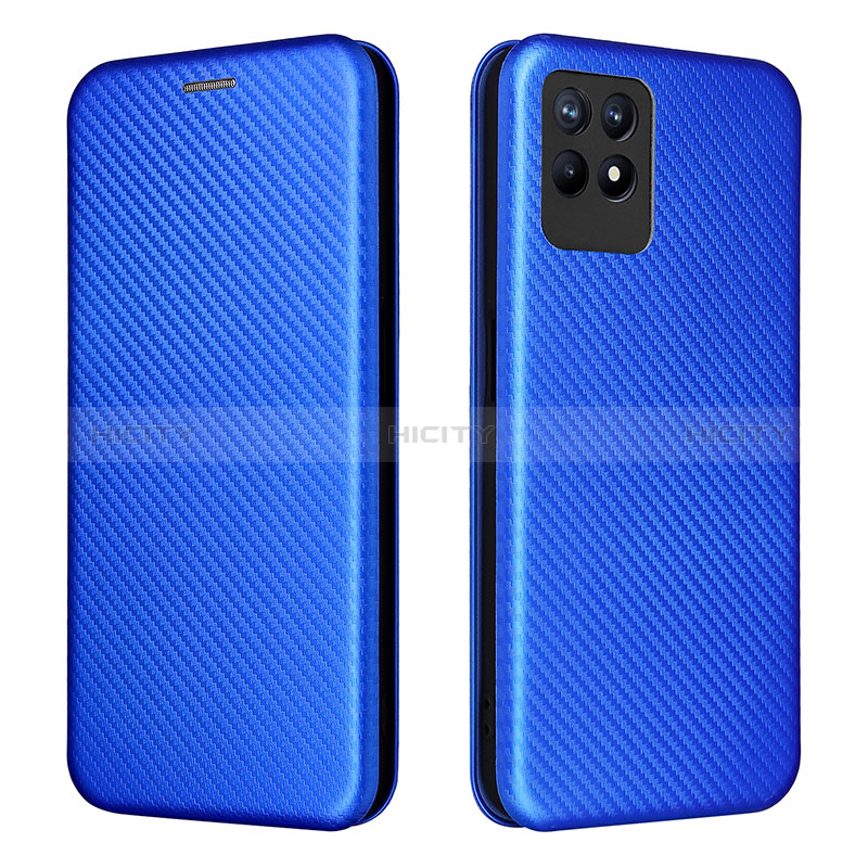 Custodia Portafoglio In Pelle Cover con Supporto L02Z per Realme 8i Blu