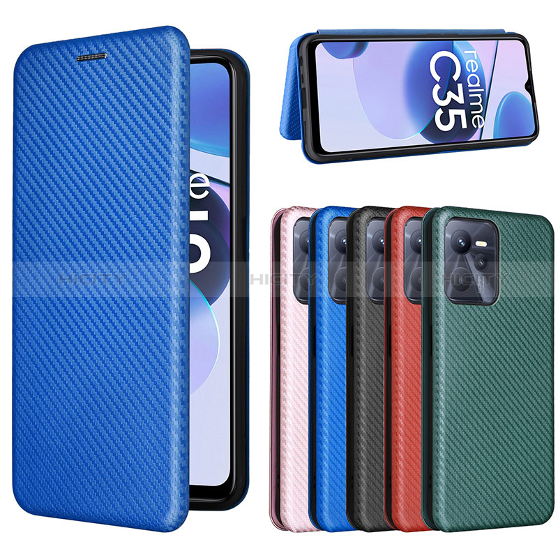 Custodia Portafoglio In Pelle Cover con Supporto L02Z per Realme C35