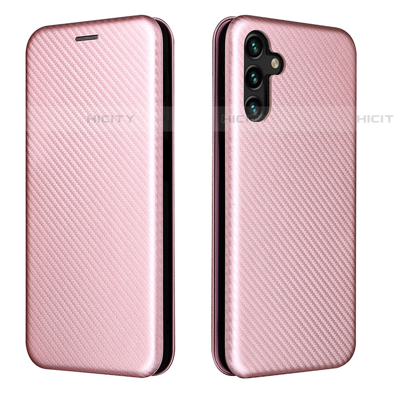 Custodia Portafoglio In Pelle Cover con Supporto L02Z per Samsung Galaxy A04s Oro Rosa