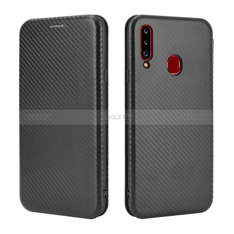 Custodia Portafoglio In Pelle Cover con Supporto L02Z per Samsung Galaxy A20s Nero