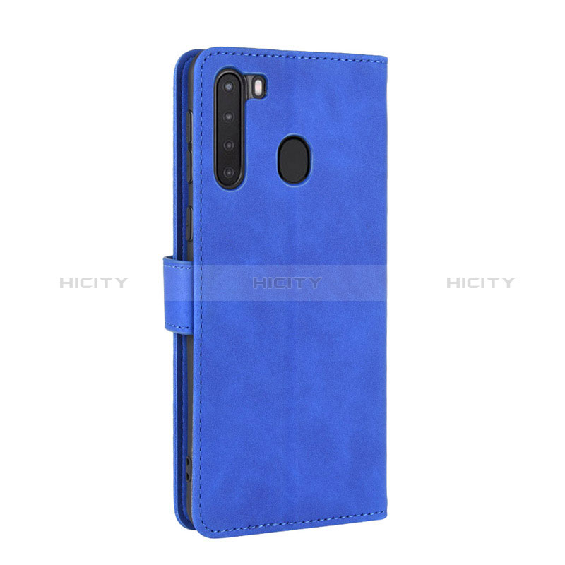 Custodia Portafoglio In Pelle Cover con Supporto L02Z per Samsung Galaxy A21 Blu