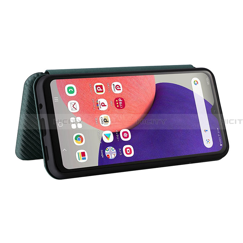 Custodia Portafoglio In Pelle Cover con Supporto L02Z per Samsung Galaxy A22 5G SC-56B