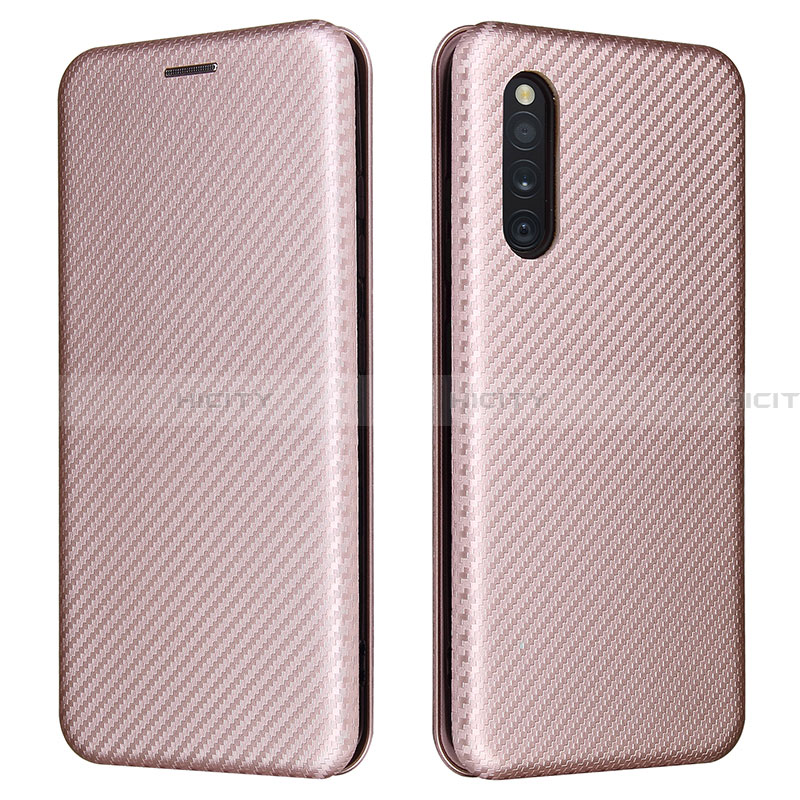 Custodia Portafoglio In Pelle Cover con Supporto L02Z per Samsung Galaxy A41 SC-41A Oro Rosa