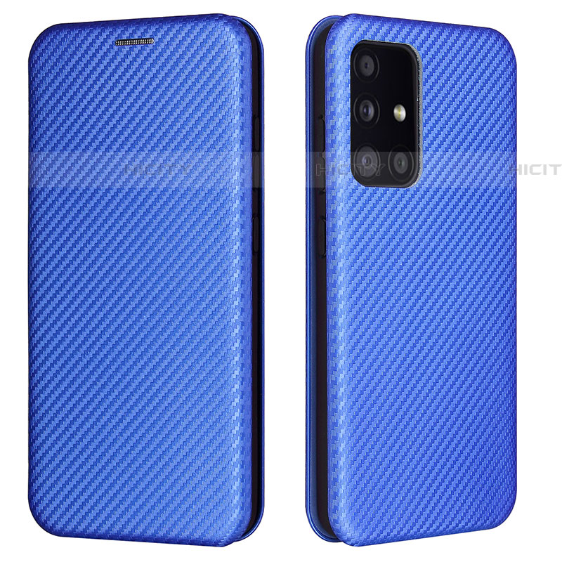 Custodia Portafoglio In Pelle Cover con Supporto L02Z per Samsung Galaxy A52 4G Blu