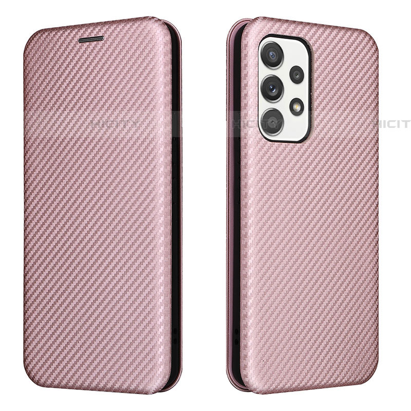 Custodia Portafoglio In Pelle Cover con Supporto L02Z per Samsung Galaxy A53 5G Oro Rosa