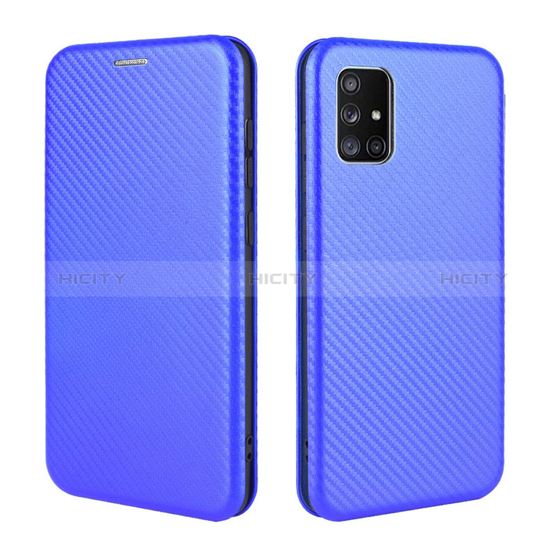 Custodia Portafoglio In Pelle Cover con Supporto L02Z per Samsung Galaxy A71 5G Blu