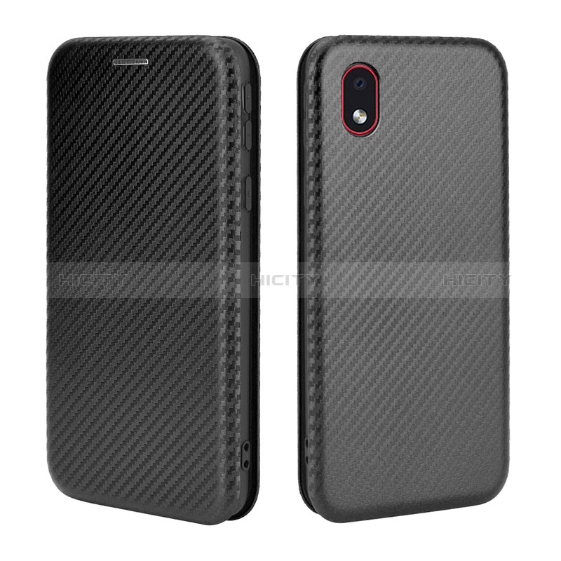 Custodia Portafoglio In Pelle Cover con Supporto L02Z per Samsung Galaxy M01 Core Nero