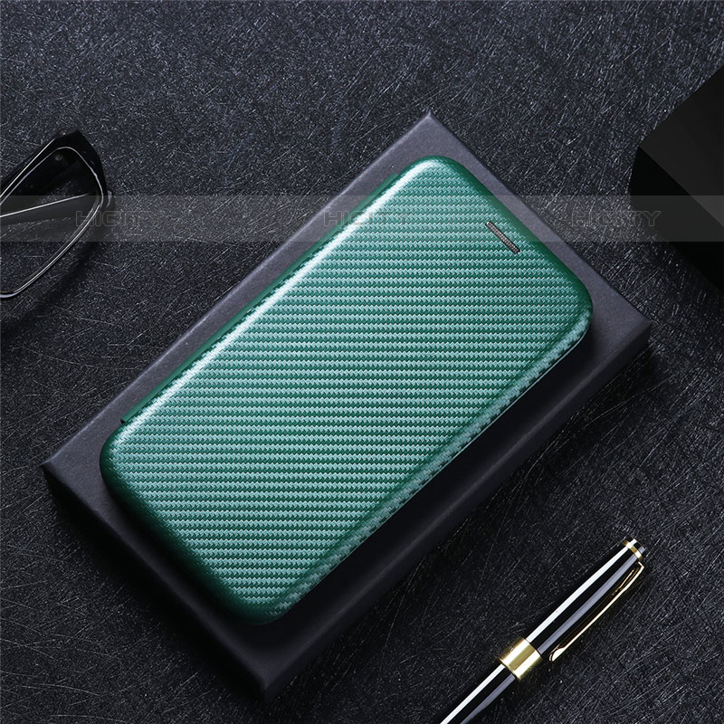 Custodia Portafoglio In Pelle Cover con Supporto L02Z per Samsung Galaxy M02s Verde