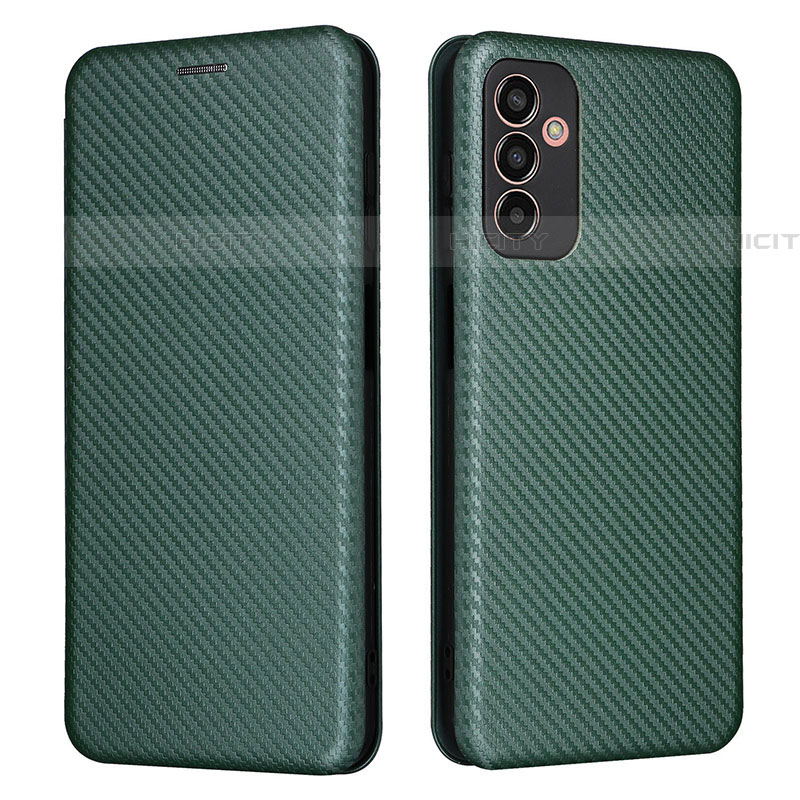 Custodia Portafoglio In Pelle Cover con Supporto L02Z per Samsung Galaxy M13 4G Verde