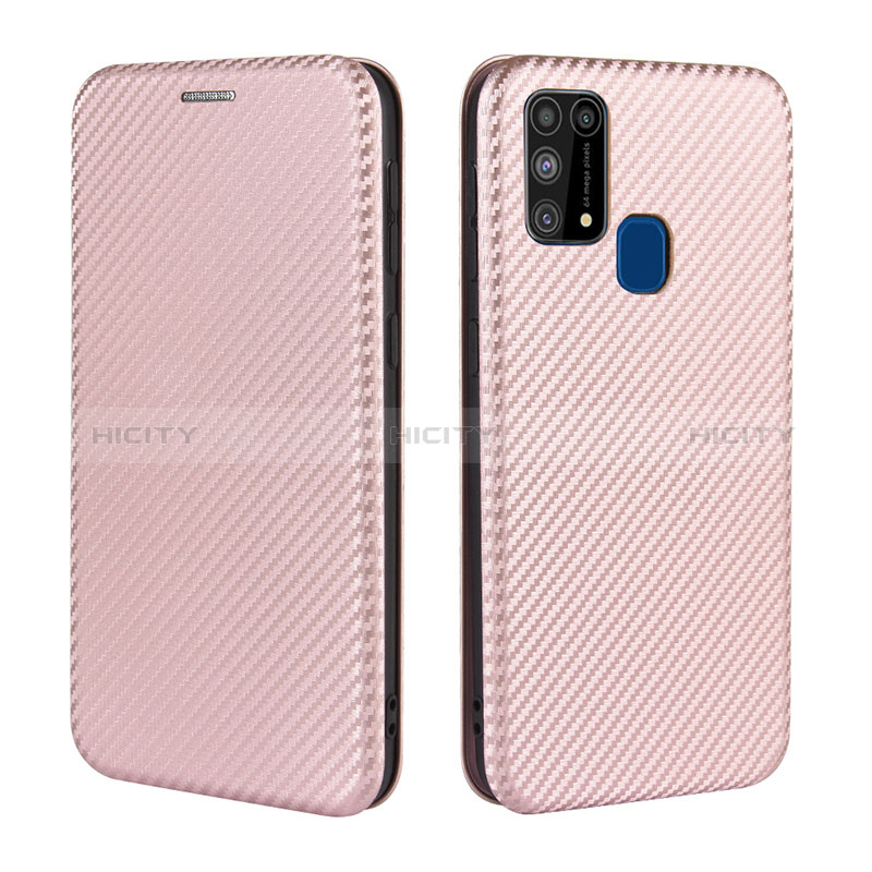 Custodia Portafoglio In Pelle Cover con Supporto L02Z per Samsung Galaxy M31 Oro Rosa