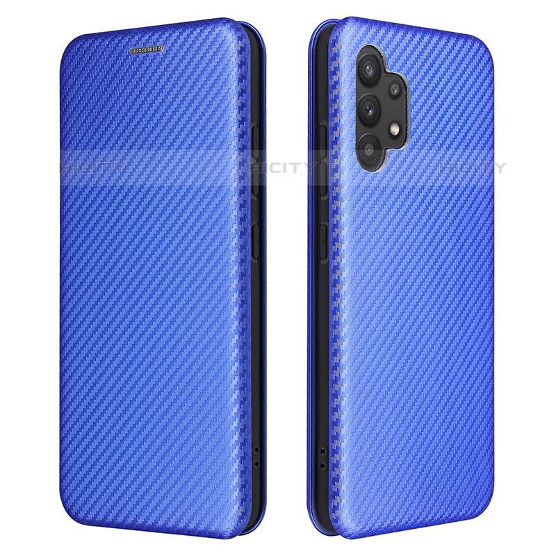 Custodia Portafoglio In Pelle Cover con Supporto L02Z per Samsung Galaxy M32 5G Blu