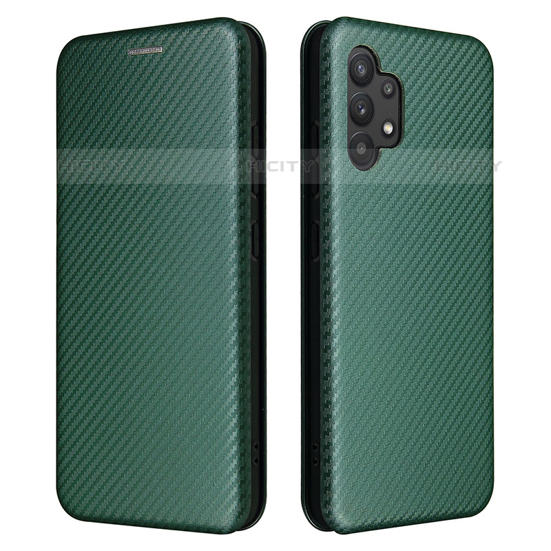 Custodia Portafoglio In Pelle Cover con Supporto L02Z per Samsung Galaxy M32 5G Verde