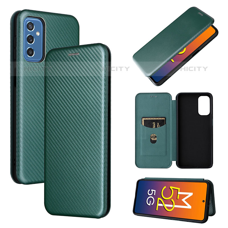 Custodia Portafoglio In Pelle Cover con Supporto L02Z per Samsung Galaxy M52 5G Verde