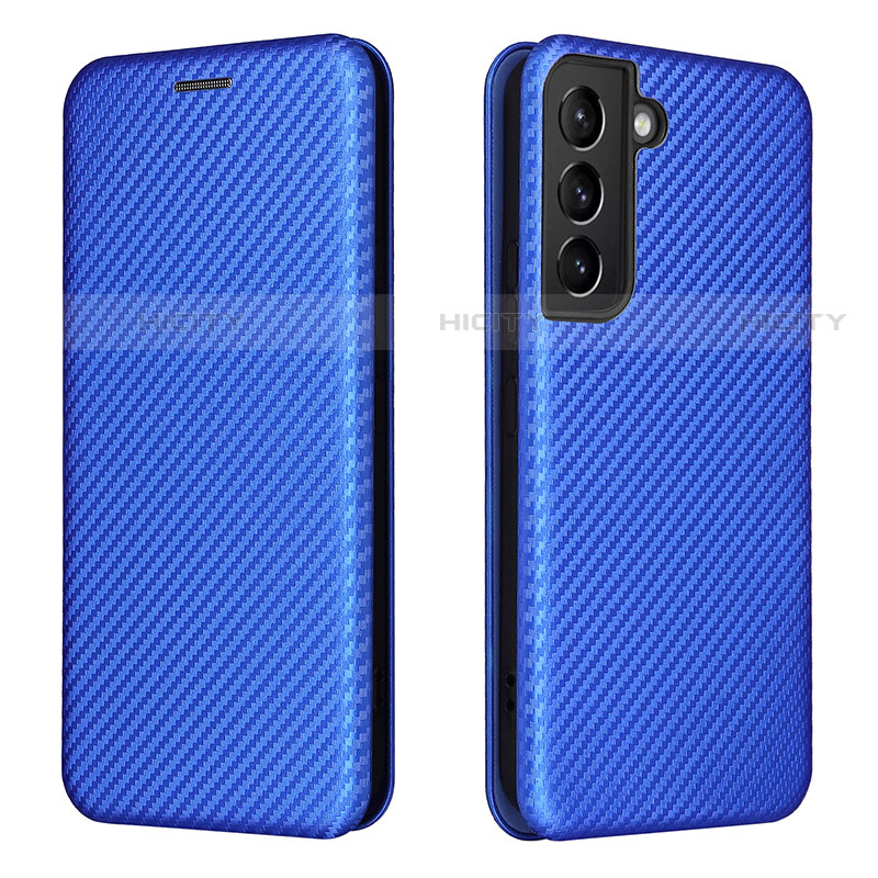 Custodia Portafoglio In Pelle Cover con Supporto L02Z per Samsung Galaxy S23 5G Blu