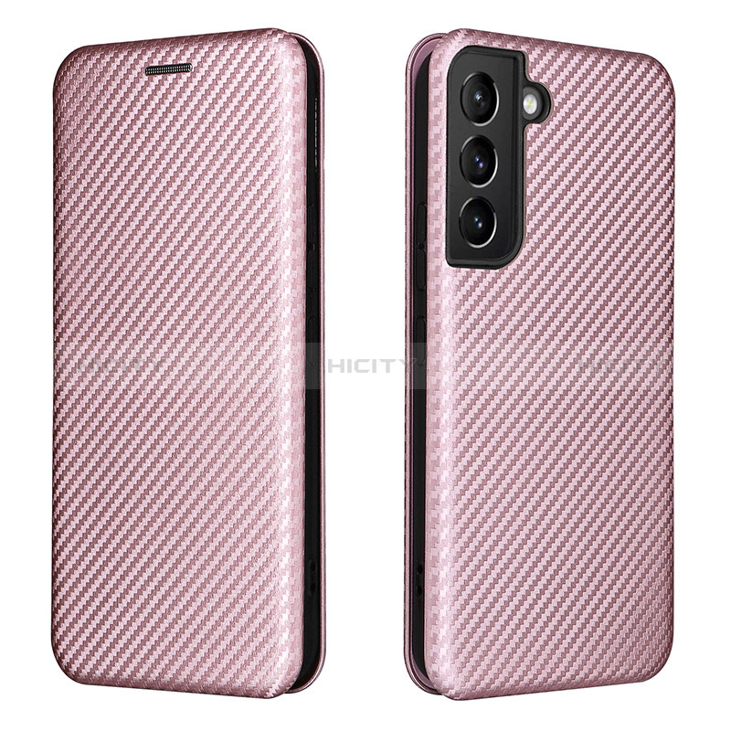 Custodia Portafoglio In Pelle Cover con Supporto L02Z per Samsung Galaxy S25 Plus 5G Oro Rosa