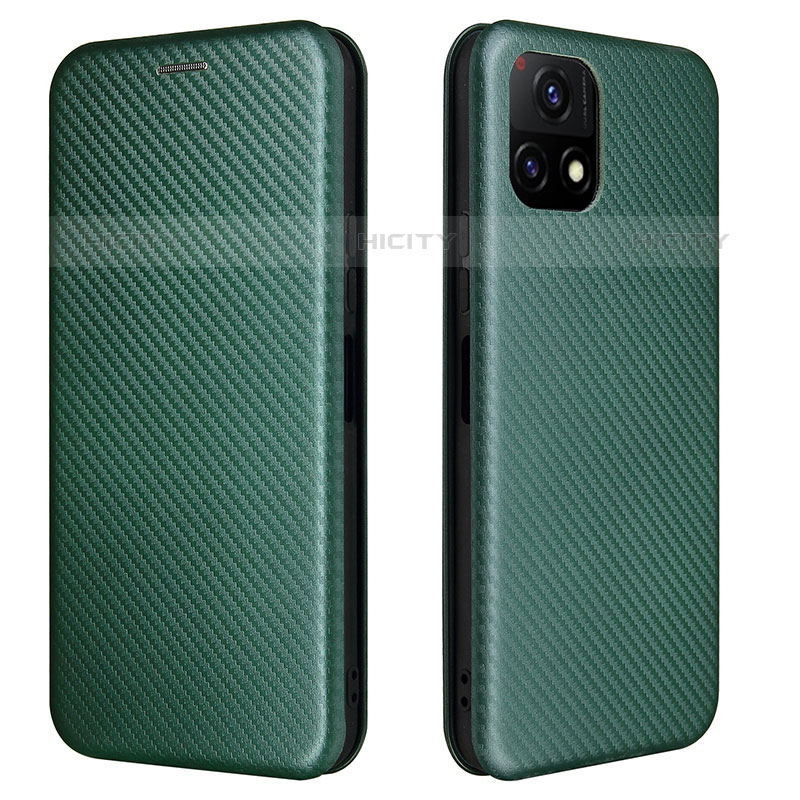 Custodia Portafoglio In Pelle Cover con Supporto L02Z per Vivo Y52s 5G Verde