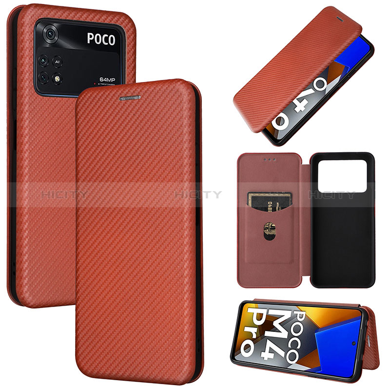 Custodia Portafoglio In Pelle Cover con Supporto L02Z per Xiaomi Poco M4 Pro 4G